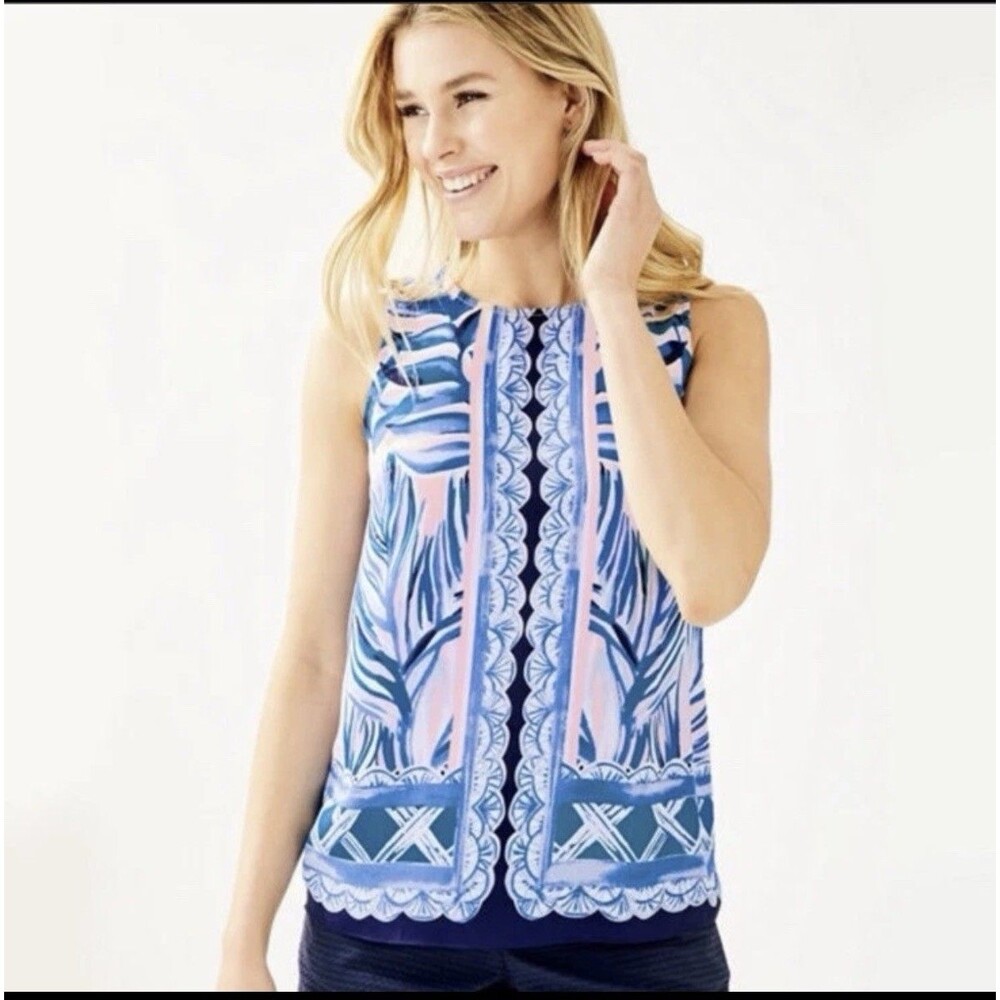 Lilly Pulitzer Tank Top Sleeveless Blouse Size X-Small